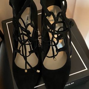 Karl Lagerfeld black high heels